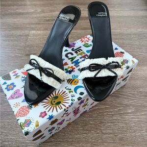 Jeffrey Campbell Cinnamon Mule in Black & Beige Combo